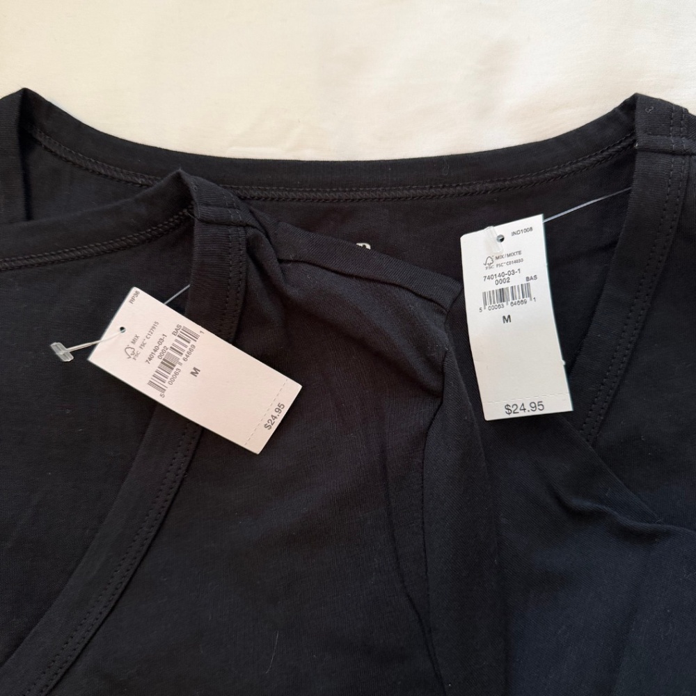 Gap BUNDLE 3 Organic Cotton VintageSoft V-Neck T-Shirt - Picture 9 of 15